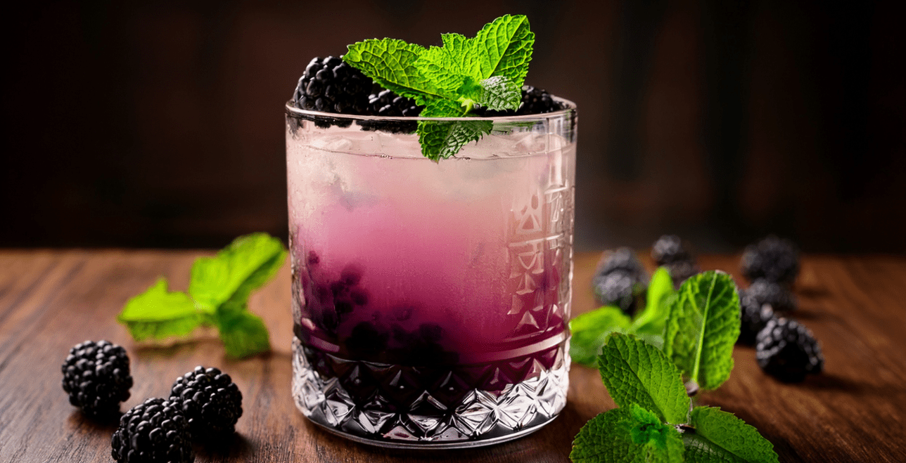 Nonalcoholic Cocktail - Mocktail - Tequila Alternative - Blackberry Mint Sour