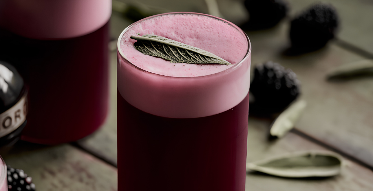 Blackberry Sage Whiskey Sour