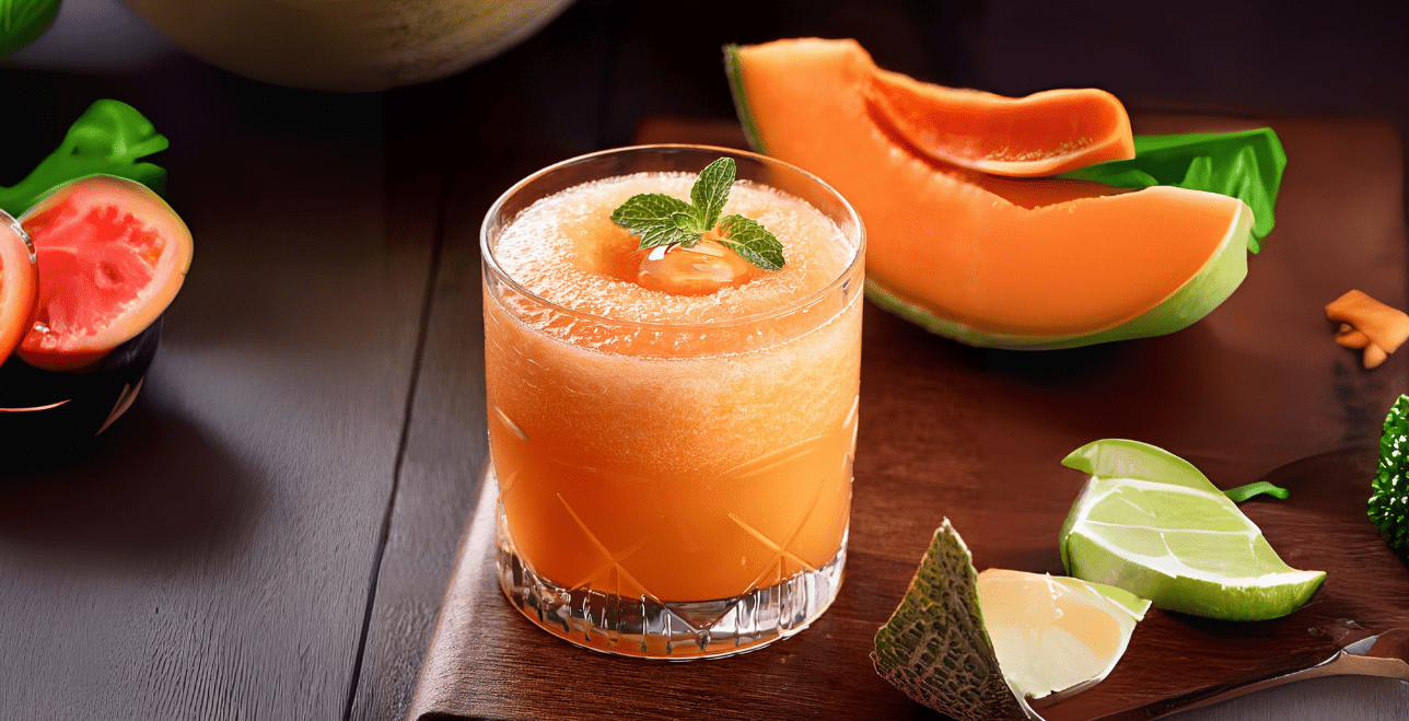 Nonalcoholic Cocktail - Mocktail -Mezcal Alternative - Cantaloupe Crush
