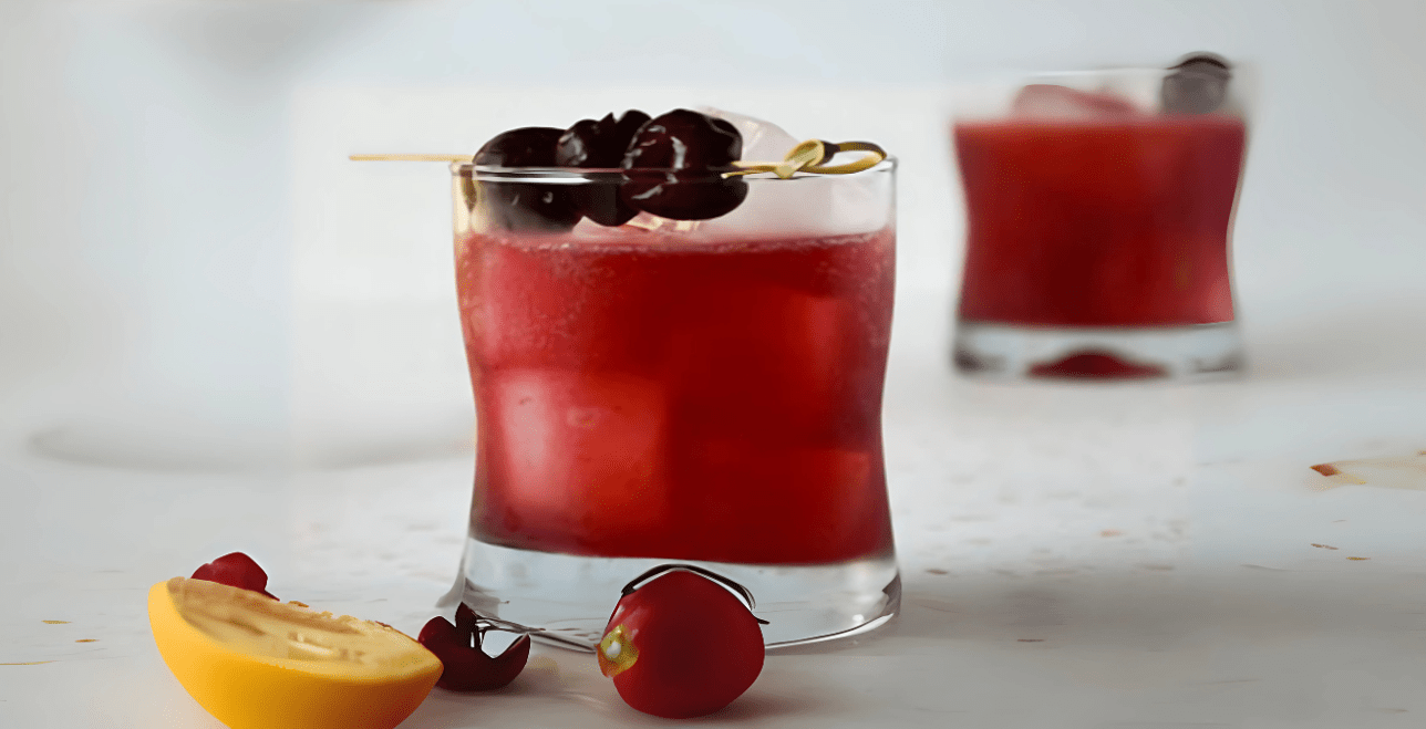 Nonalcoholic Cocktail - Mocktail - Whiskey Alternative - Cherry Basil Bramble