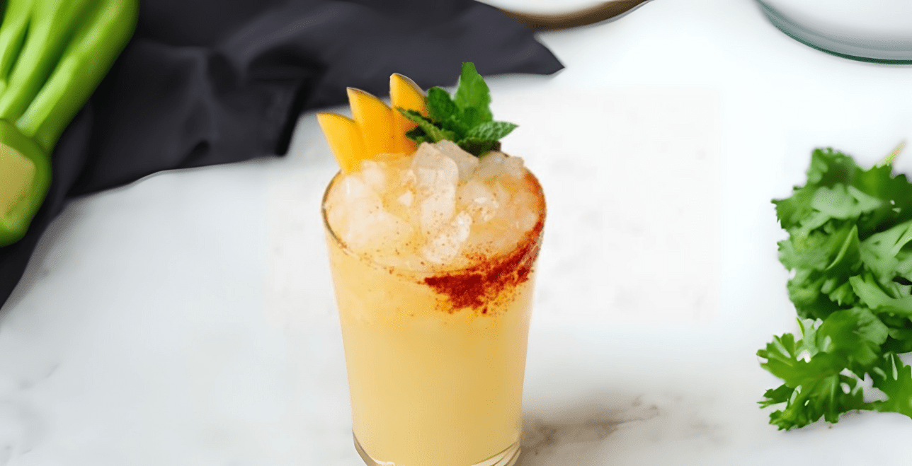 Nonalcoholic Cocktail - Mocktail - Mezcal Alternative - Mango on Fire
