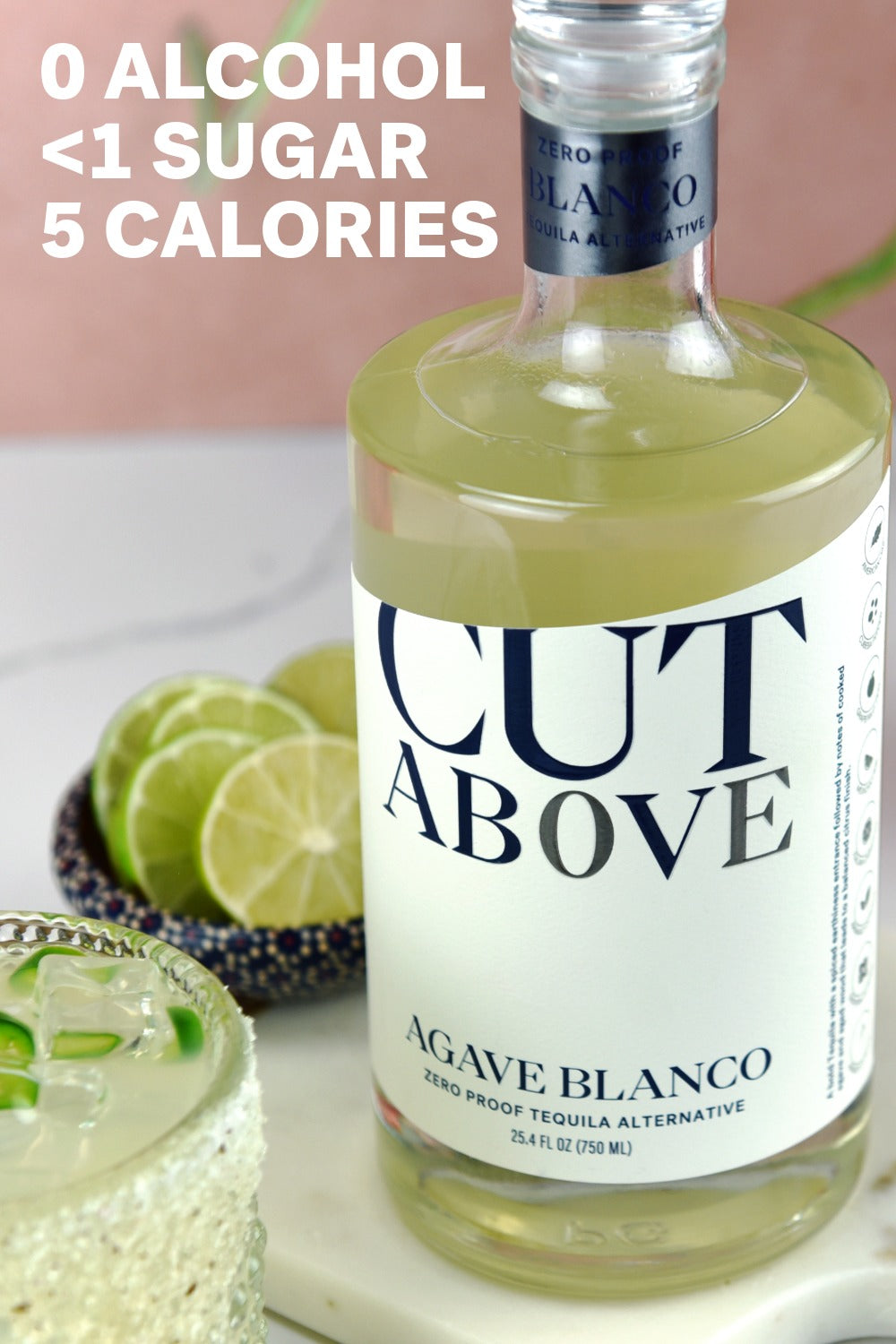 Zero Proof Agave Blanco Tequila - Cut Above Spirits - Nonalcoholic - Mocktail - Specs