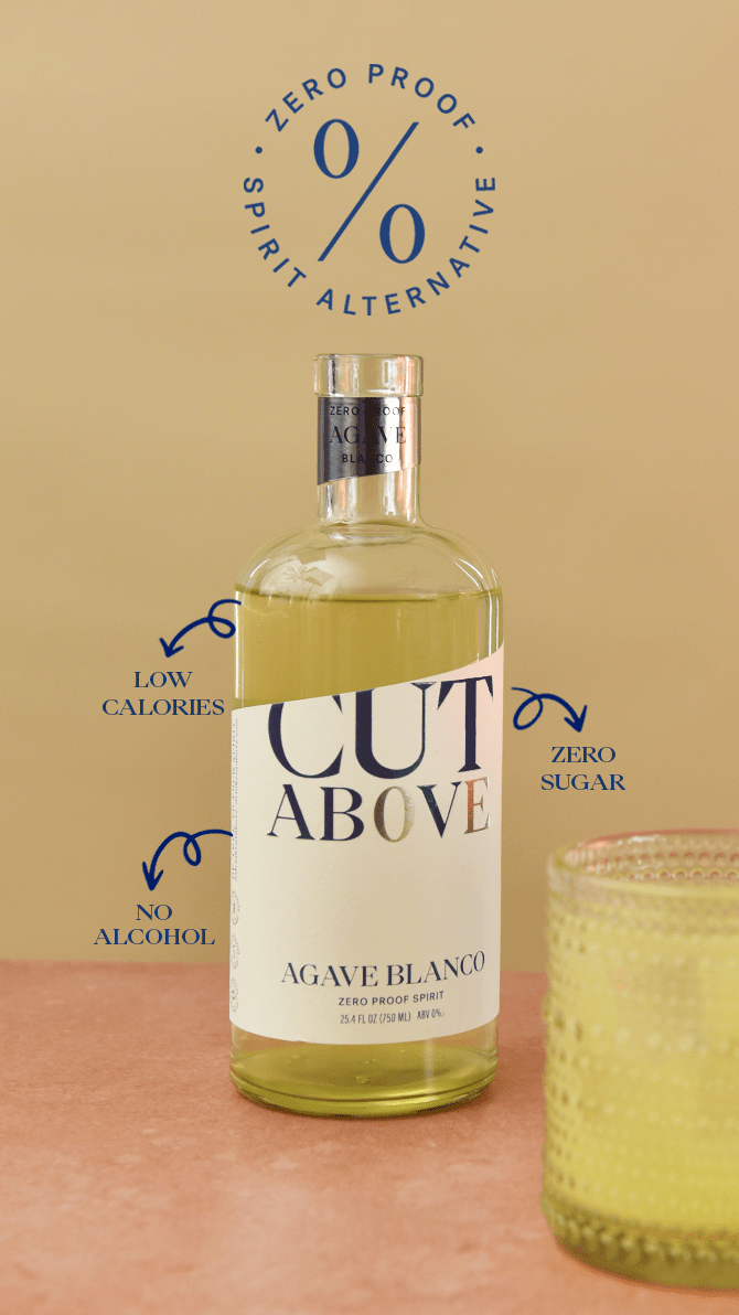 Zero Proof Agave Blanco Tequila - Cut Above Spirits - Nonalcoholic - Mocktail - Component List