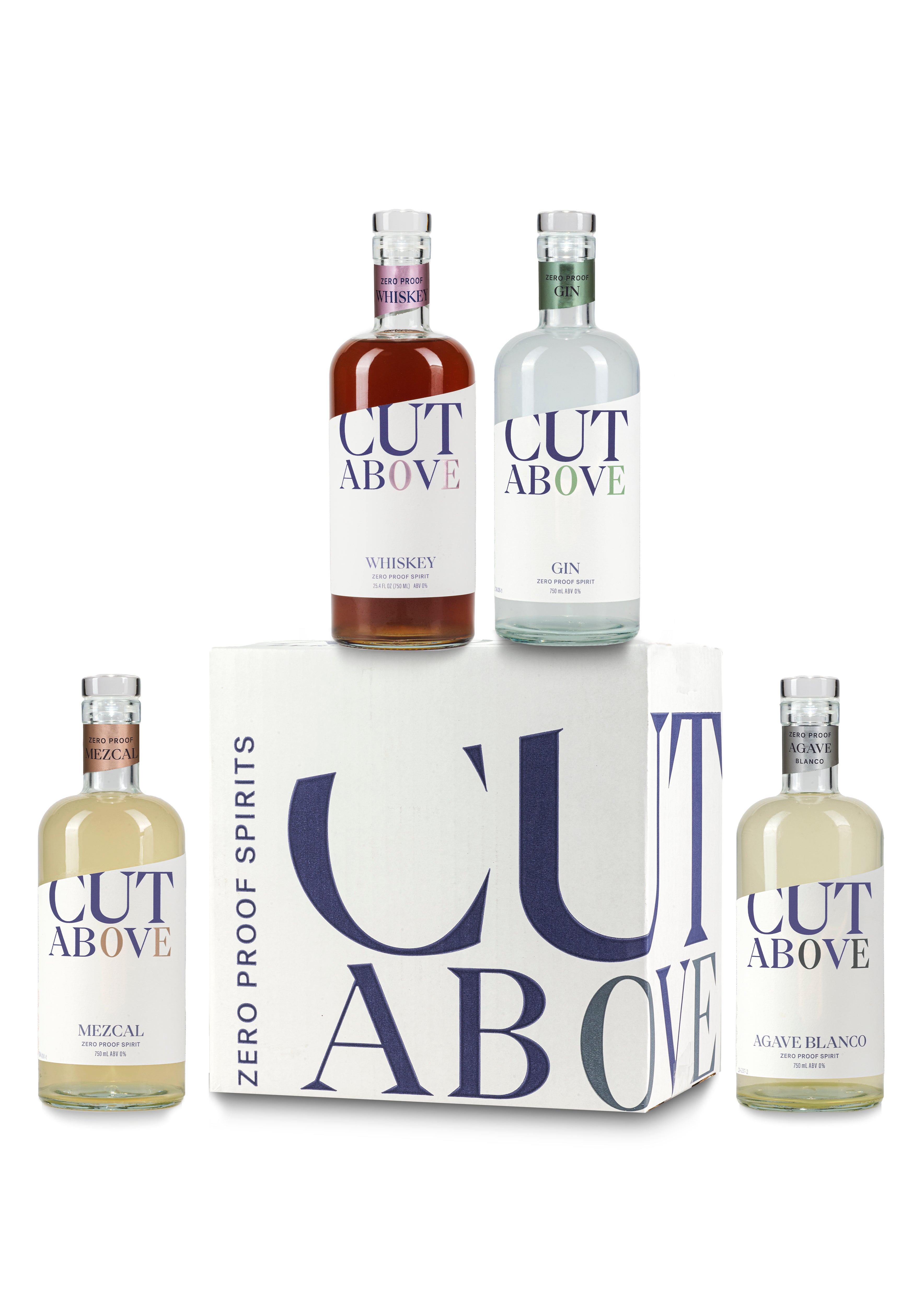 Variety Pack - Cut Above Spirits - Nonalcoholic - Mocktail - Whiskey Alt- Gin Alt - Mezcal Alt - Tequila Alt