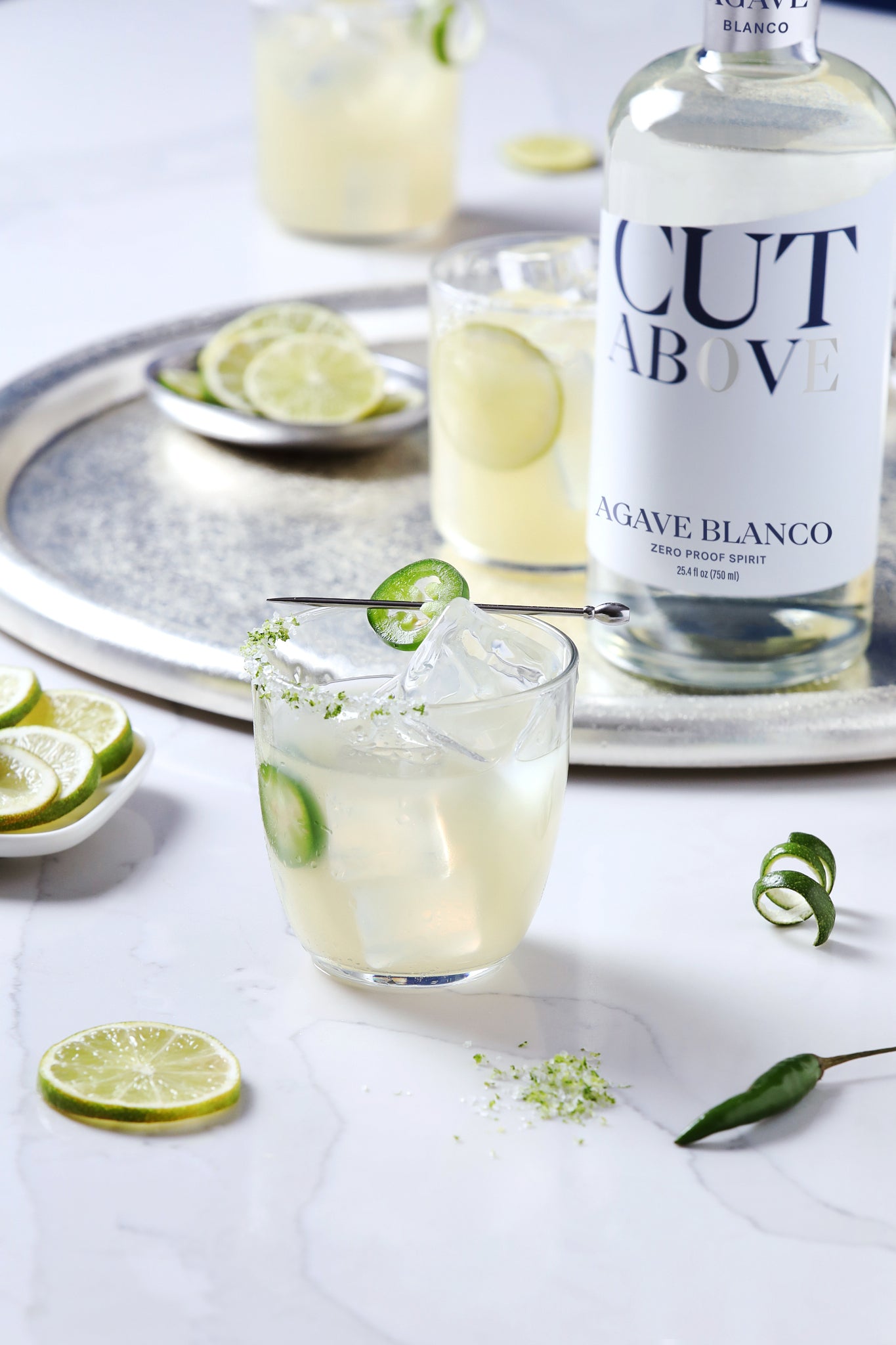Zero Proof Agave Blanco Tequila - Cut Above Spirits - Nonalcoholic - Mocktail