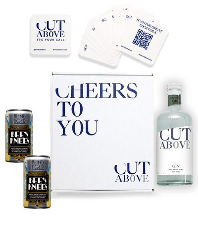Bee's Knees Cocktail Kit - Cut Above Spirits - Nonalcoholic - Mocktail - Gin Alternative - Gift - Set - Bundle