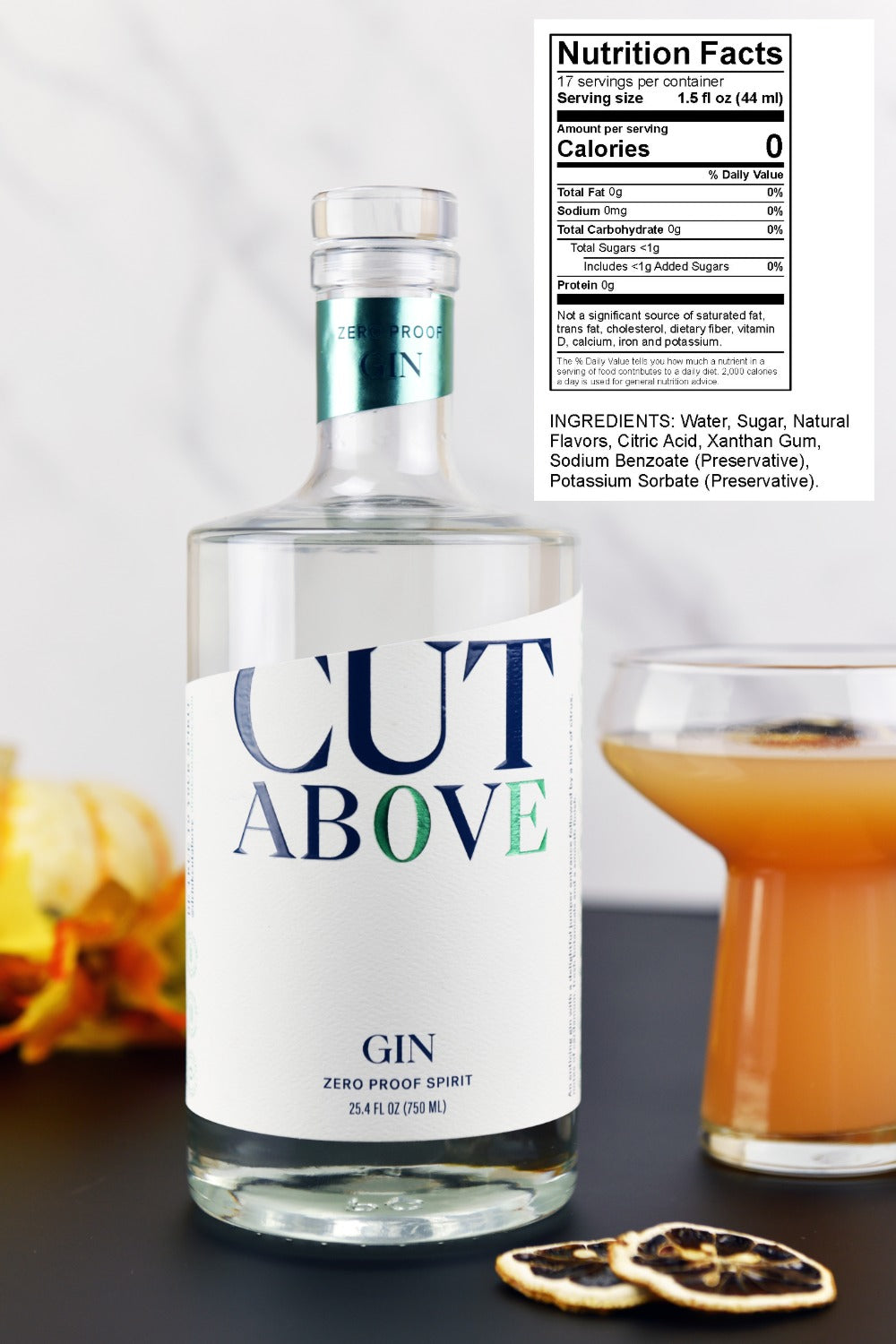 Zero Proof Gin - Cut Above Spirits - Nonalcoholic - Mocktail - Product Label