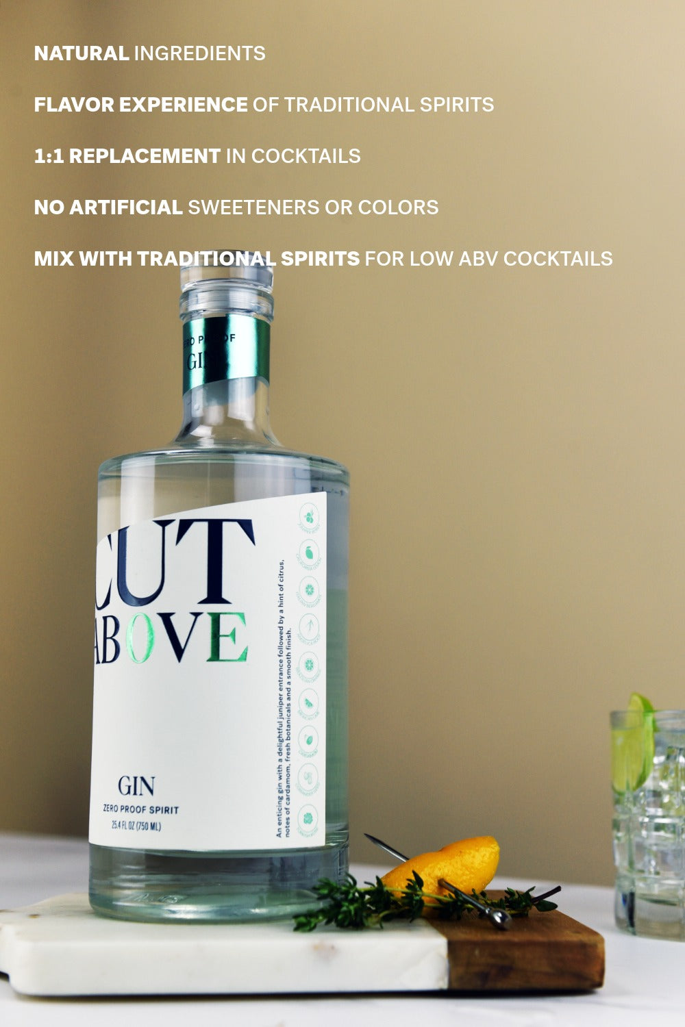 Zero Proof Gin - Cut Above Spirits - Nonalcoholic - Mocktail - Description